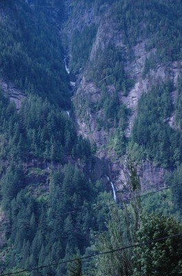 The waterfall behind our campsite